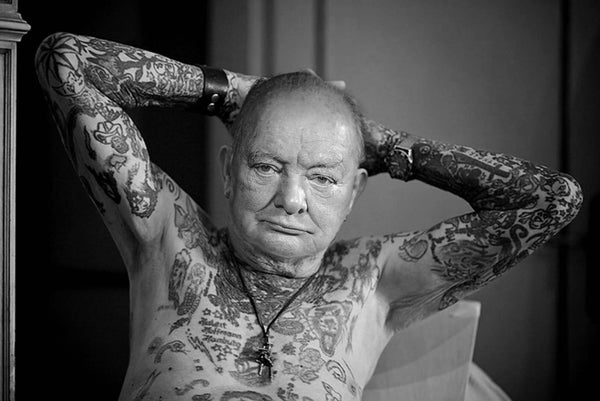Winston Churchill Fully Tattooed