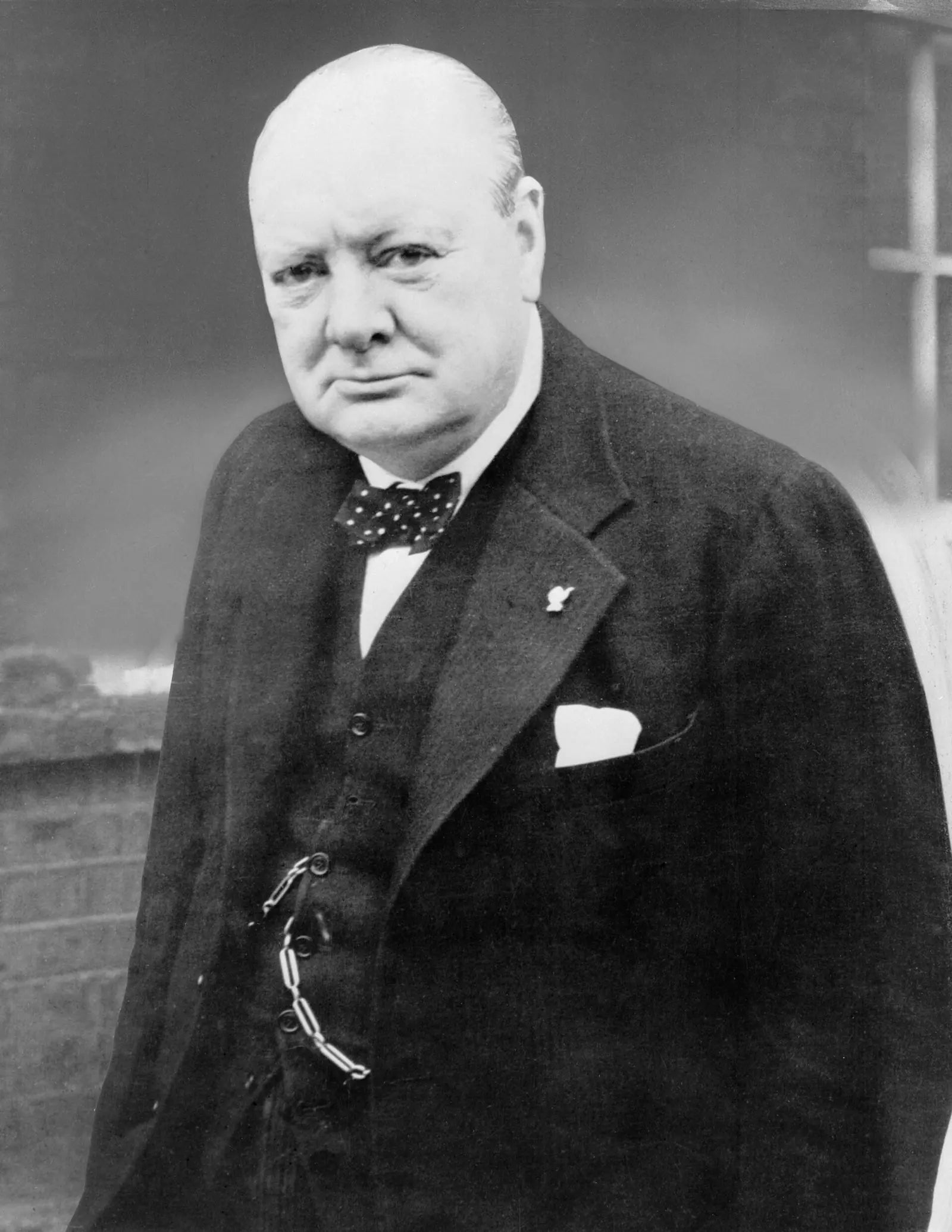 Winston Churchill, wartime portrait — Imperial War Museum, public domain